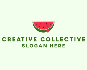 Fresh Watermelon Fruit logo design