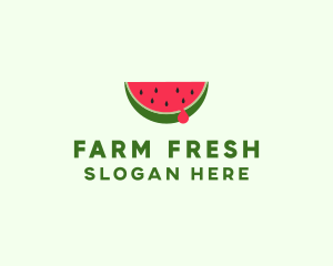 Fresh Watermelon Fruit logo design