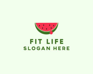 Fresh Watermelon Fruit logo design