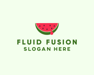 Fresh Watermelon Fruit logo design