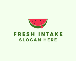 Fresh Watermelon Fruit logo design