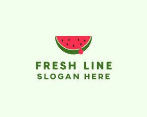 Fresh Watermelon Fruit logo design