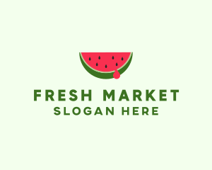 Fresh Watermelon Fruit logo design