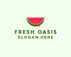 Fresh Watermelon Fruit logo design