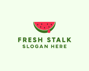 Fresh Watermelon Fruit logo design