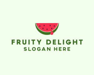 Fresh Watermelon Fruit logo design