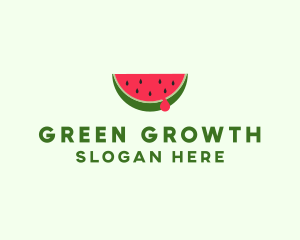 Fresh Watermelon Fruit logo design