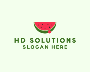 Fresh Watermelon Fruit logo design