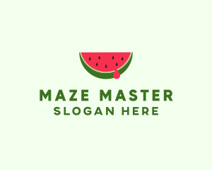 Fresh Watermelon Fruit logo design