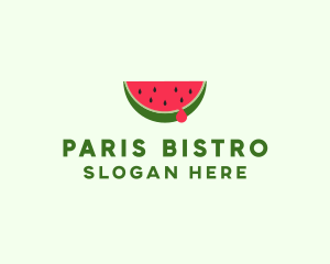 Fresh Watermelon Fruit logo design