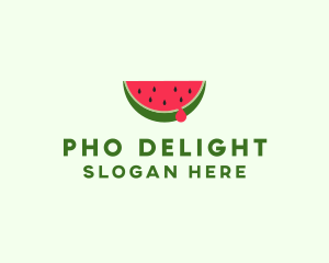 Fresh Watermelon Fruit logo design