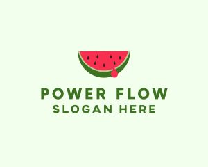 Fresh Watermelon Fruit logo design