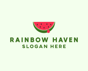 Fresh Watermelon Fruit logo design