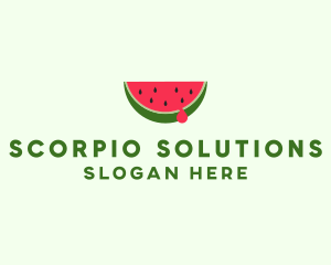 Fresh Watermelon Fruit logo design