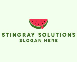 Fresh Watermelon Fruit logo design