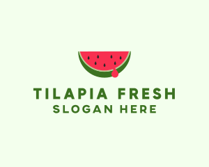 Fresh Watermelon Fruit logo design