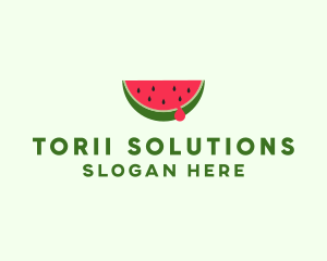 Fresh Watermelon Fruit logo design