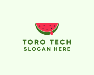 Fresh Watermelon Fruit logo design