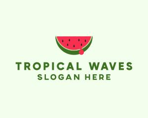 Fresh Watermelon Fruit logo design