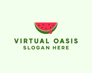 Fresh Watermelon Fruit logo design