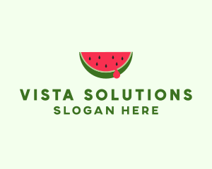 Fresh Watermelon Fruit logo design