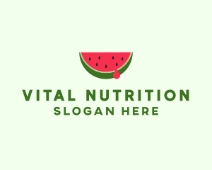 Fresh Watermelon Fruit logo design