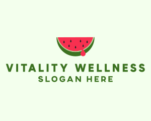 Healthy Lifestyle - Fresh Watermelon Fruit logo design