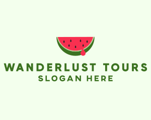 Fresh Watermelon Fruit logo design