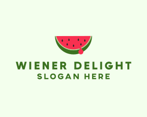 Fresh Watermelon Fruit logo design