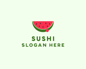 Fresh Watermelon Fruit logo design