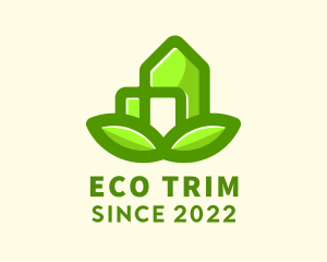 Eco Friendly Leaf House logo design