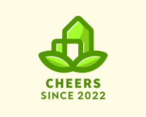 Yard Care - Eco Friendly Leaf House logo design