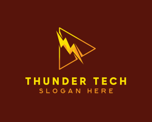 Thunder - Gradient Thunder Bolt logo design