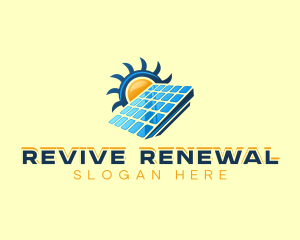 Sun Solar Panel  logo design