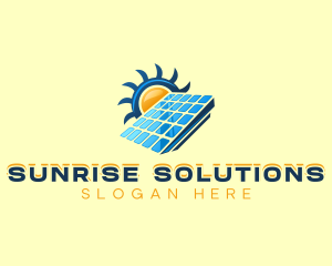 Sun Solar Panel  logo design