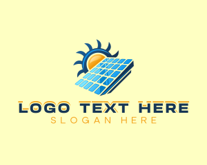 Electricity - Sun Solar Panel logo design