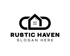 Homestead - Oval House Construction logo design