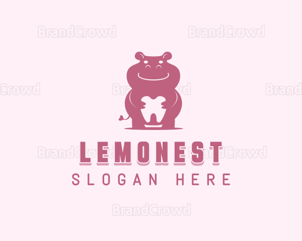 Hippo Dental Tooth Logo