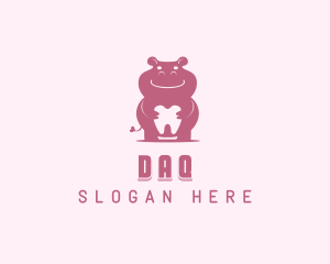 Hippo Dental Tooth Logo