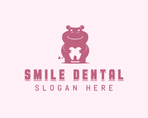 Hippo Dental Tooth logo design