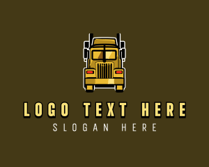 Transport - Trailer Truck Logistics Cargo logo design