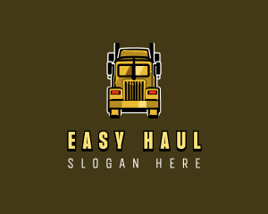 Trailer Truck Logistics Cargo logo design