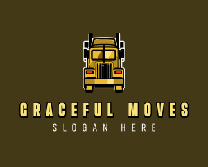 Trailer Truck Logistics Cargo logo design