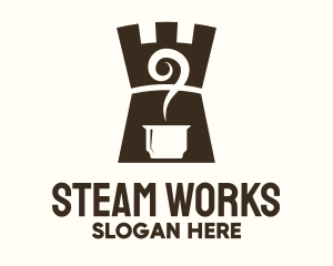 Steam - Rook Coffee Cafe logo design