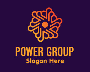 Orange Flower Decoration  Logo