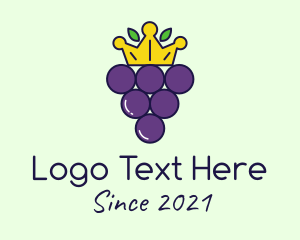 King - Grapes Crown Fruit logo design