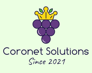 Coronet - Grapes Crown Fruit logo design