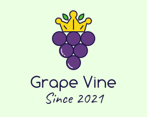 Grapes - Grapes Crown Fruit logo design