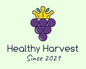 Nutrition - Grapes Crown Fruit logo design