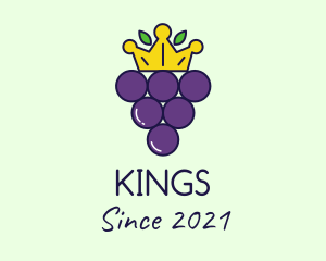 Grapes Crown Fruit logo design